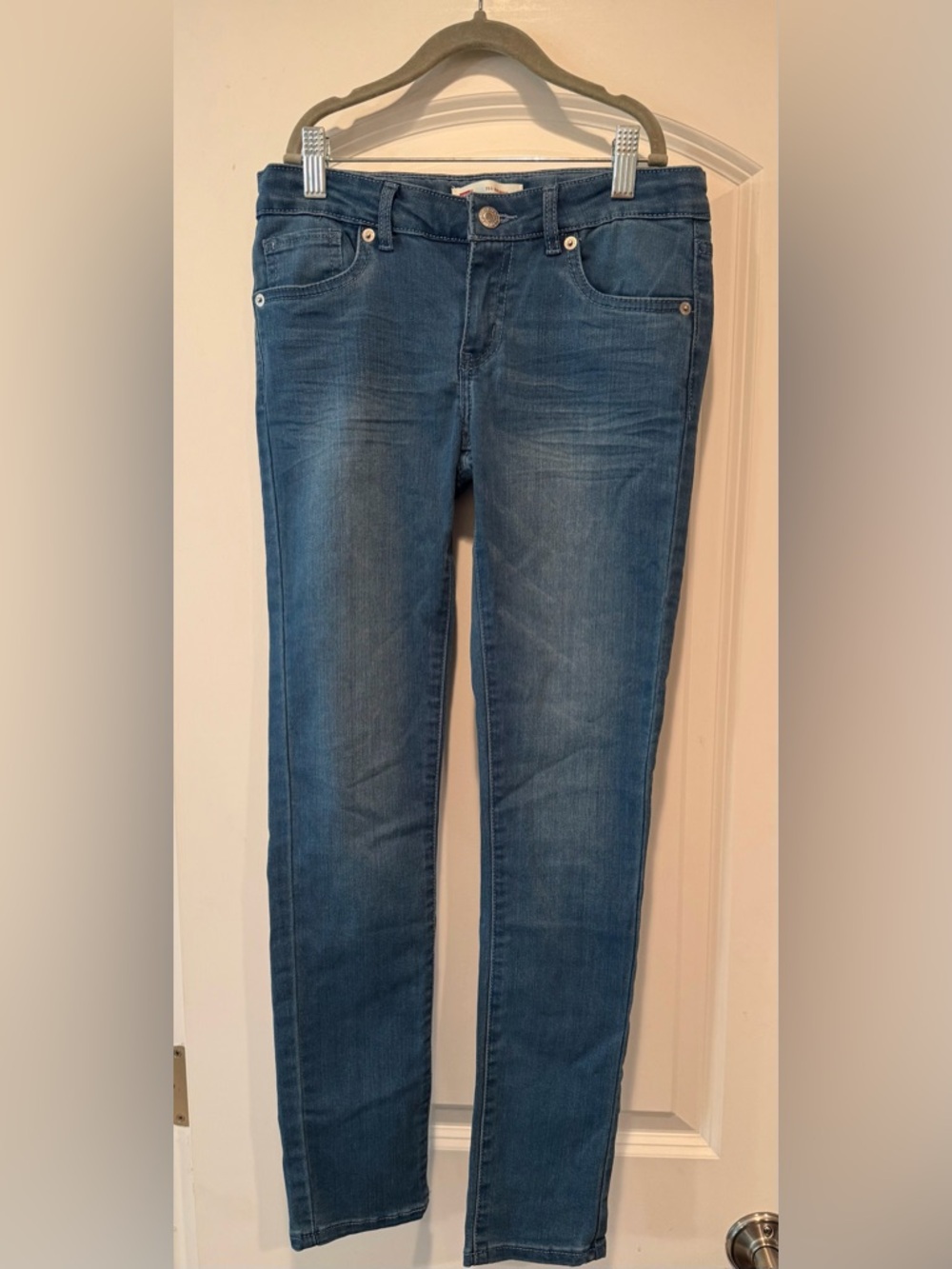Levi's 711 Skinny Slim Straight Medium Blue Jeans - Sz 12
